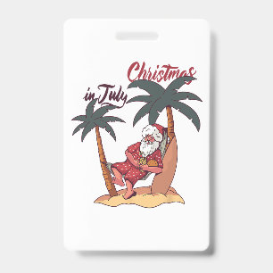 Weihnachten im Juli Santa Claus Patriotisch USA So Ausweis