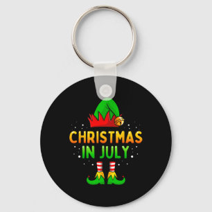 Weihnachten im Juli Santa Elf Lustiges Xmas Männer Schlüsselanhänger