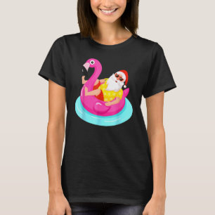 Weihnachten im Juli Santa Entspannung auf einem Fl T-Shirt