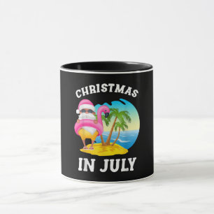 Weihnachten im Juli Santa Flamingo Pool Sommer Tasse