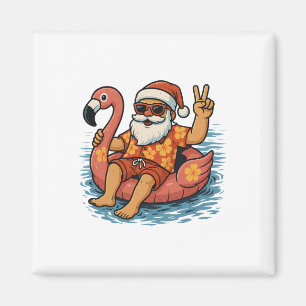 Weihnachten im Juli Santa Flamingo Sommer Xmas Jun Magnet