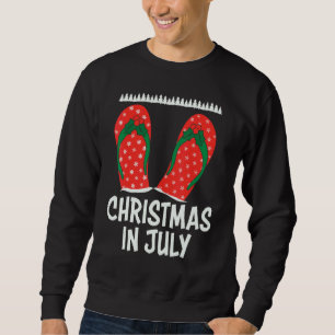Weihnachten im Juli Santa Flip Flop Sommer Grafik Sweatshirt