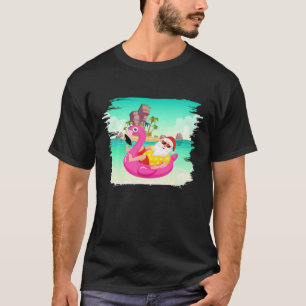 Weihnachten im Juli Santa Hawaii Sonnenbrille Flam T-Shirt