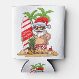 Weihnachten im Juli Santa Hawaiian Sommer Surf Sur Dosenkühler