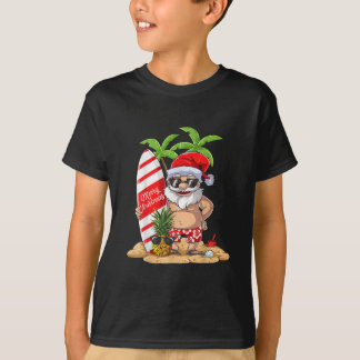 Weihnachten im Juli Santa Hawaiian Surfen T-Shirt