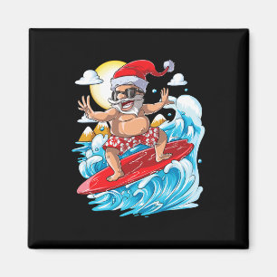 Weihnachten im Juli Santa Hawaiianisches Surfen So Magnet
