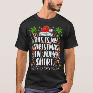 Weihnachten im Juli Santa Hut Sommer Strandurlaub T-Shirt