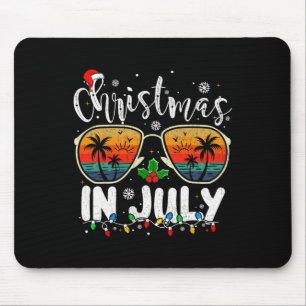 Weihnachten im Juli Santa Hut Sonnenbrille Sommerf Mousepad