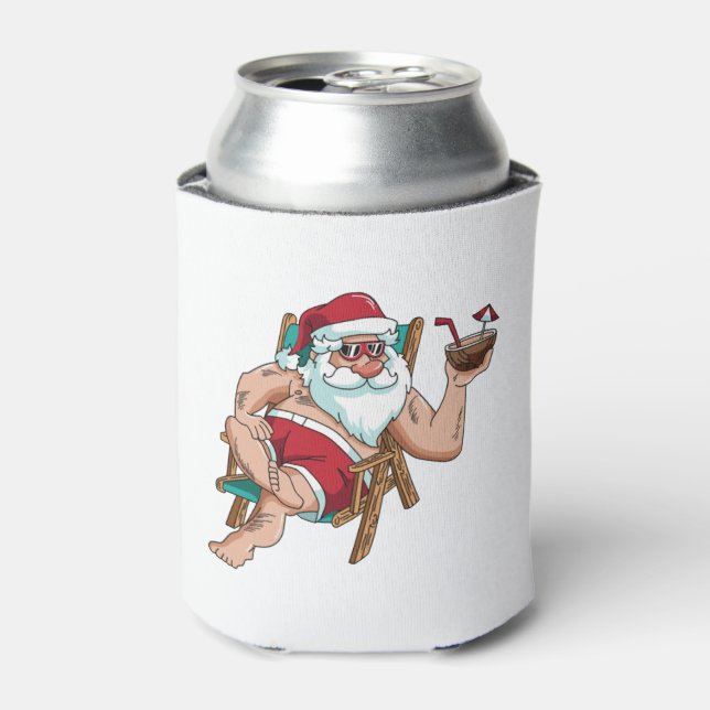 Weihnachten im Juli Santa on Beach Independence Da Dosenkühler (Kanne Vorderseite)