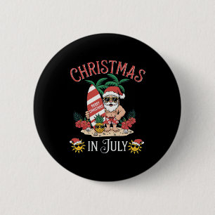 Weihnachten im Juli Santa Sommer Strandurlaub 1 Button