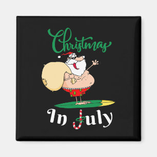 Weihnachten im Juli Santa Sommerferien Strandliebe Magnet