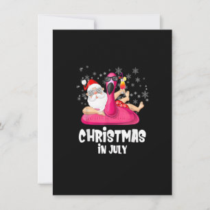 Weihnachten im Juli Santa Summer Flamingo Pool Flo Einladung