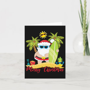 Weihnachten im Juli Santa Summer Surfing Beach Sur Karte