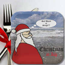 Weihnachten im Juli Santa Surf