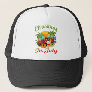 Weihnachten im Juli Santa Surfing Sommer Santa Haw Truckerkappe