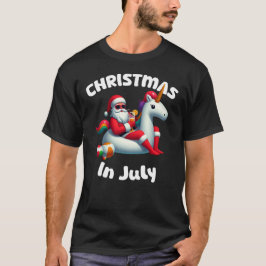 Weihnachten im Juli Santa Unicorn Floater T-Shirt