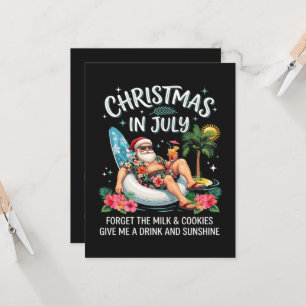 Weihnachten im Juli Santa Urlaubsgetränk Einladung