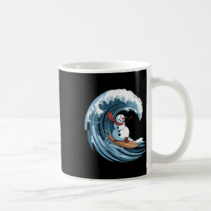Weihnachten im Juli Schneemann Surfen Surfboard St Kaffeetasse