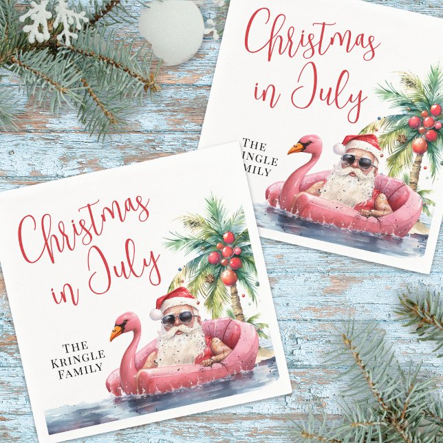 Weihnachten im Juli Serviette (Beach Christmas In July Napkins)