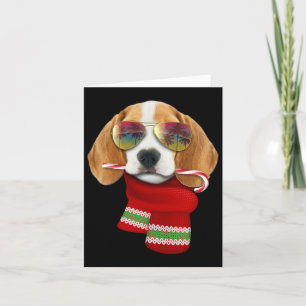 Weihnachten im Juli Shirt Beagle Sungles Hunde Lie Karte