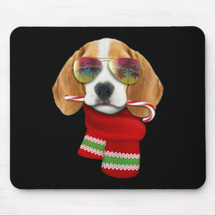 Weihnachten im Juli-Shirt Beagle Sungles Hunde Lie Mousepad