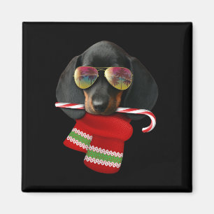 Weihnachten im Juli-Shirt Dachshund Sungles Hunde Magnet