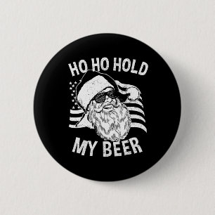 Weihnachten im Juli-Shirt Hipster Santa Ho Ho Halt Button