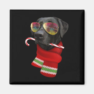 Weihnachten im Juli-Shirt Labrador Sungles Hunde L Magnet