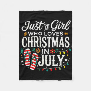 Weihnachten im Juli-Shirt Mädchen Lustiger Sommer Fleecedecke