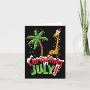 Weihnachten im Juli Shirt Santa Giraffe Palm t Karte