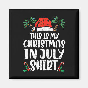 Weihnachten im Juli Shirt Weihnachtsmannmütze Summ Magnet