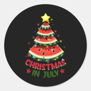 Weihnachten im Juli Shirts Männer Kinder Wassermel Runder Aufkleber