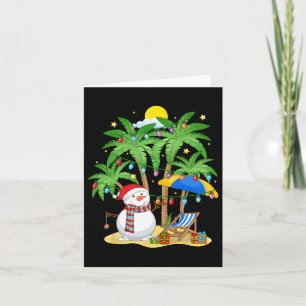 Weihnachten im Juli Snowman Beach Sommer Surfparad Karte