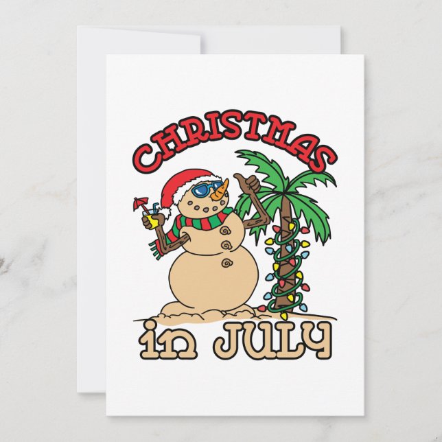 Weihnachten im Juli Snowman Sand Beach (Vorderseite)