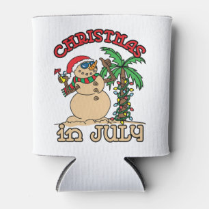 Weihnachten im Juli Snowman Sand Beach Dosenkühler