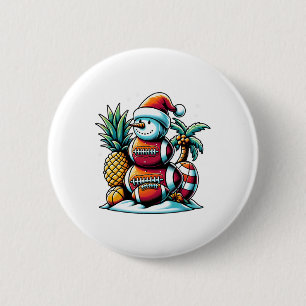 Weihnachten im Juli Sommer Fußschneemann Lustiges Button