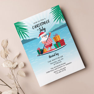 Weihnachten im Juli Sommer GRILLEN Beach Party Einladung