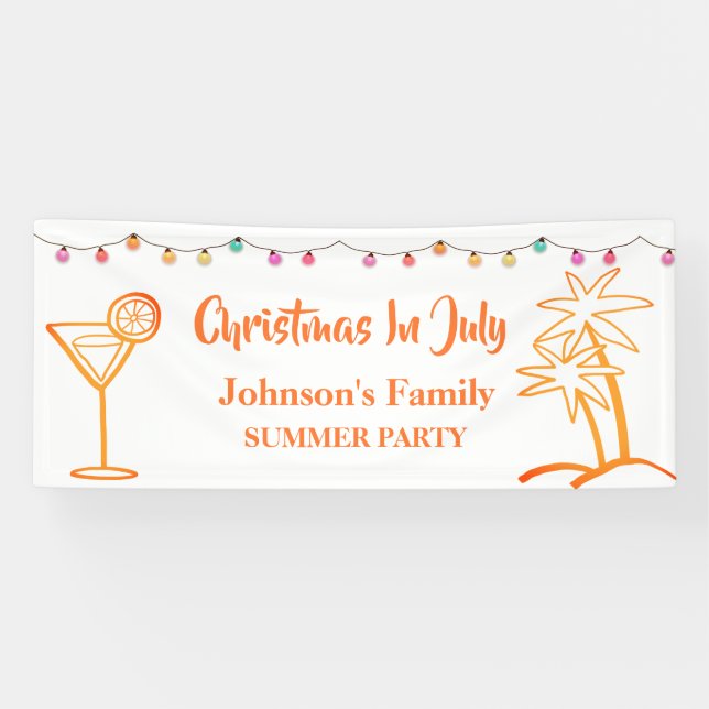 Weihnachten im Juli Sommer Party  Banner (Horizontal)