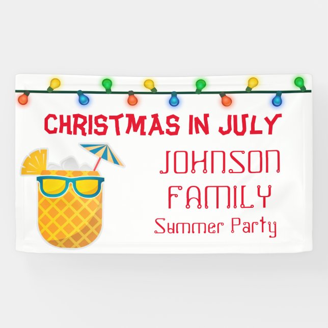 Weihnachten im Juli Sommer Party   Banner (Horizontal)