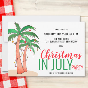 Weihnachten im Juli Sommer Party Einladung