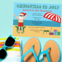 Weihnachten im Juli Sommer Santa Claus Beach Party