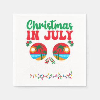 Weihnachten im Juli Sommer Wassermelone Weihnachts Serviette