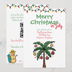 Weihnachten im Juli Sommer Weihnachtsfeier Einladung
