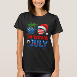 Weihnachten im Juli Sommerstrand Hawaii Santa USA T-Shirt