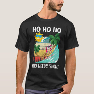 Weihnachten im Juli Spaß Santa Surfing Sommer Stra T-Shirt