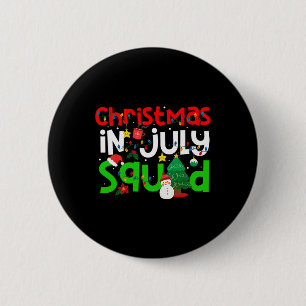Weihnachten im Juli Squad Funny Summer Xmas Men Wo Button