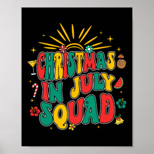 Weihnachten im Juli Squad Groovy Retro Beach Somme Poster