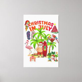Weihnachten im Juli Squad Santa und Freunde Weihna Leinwanddruck