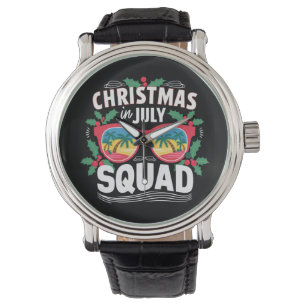 Weihnachten im Juli Squad Sonnenbrille Sommer Stra Armbanduhr