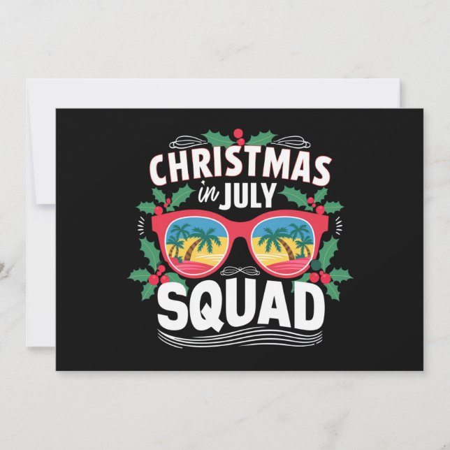 Weihnachten im Juli Squad Sonnenbrille Summer Beac Einladung (Vorderseite)